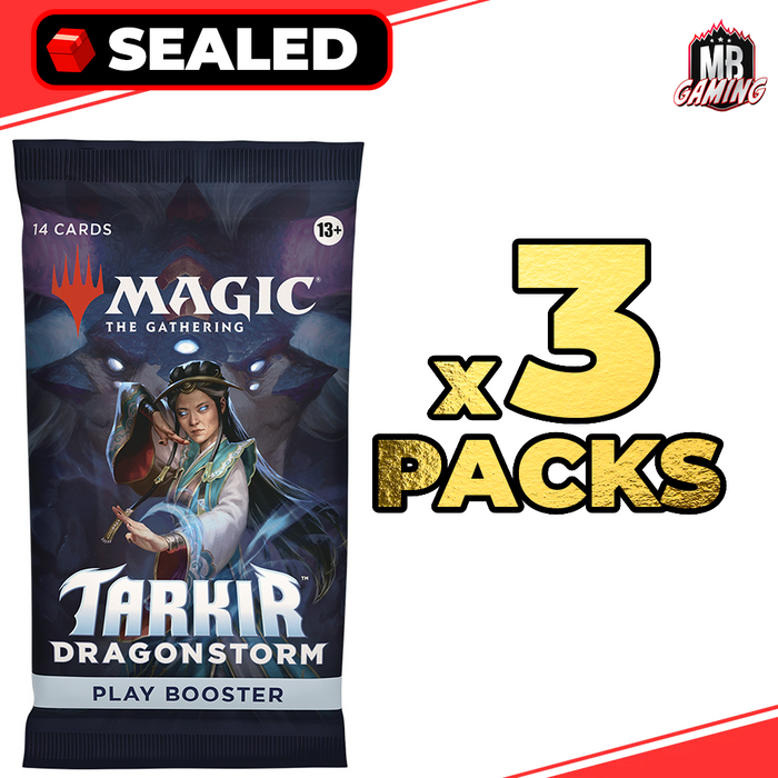 Magic The Gathering: Tarkir Dragonstorm Play Booster Pack x3