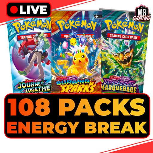 Pokemon: Journey Together (SV09, Surging Sparks (SV08), Twilight Masquerade (SV06)  - PICK YOUR ENERGY - 108 Packs