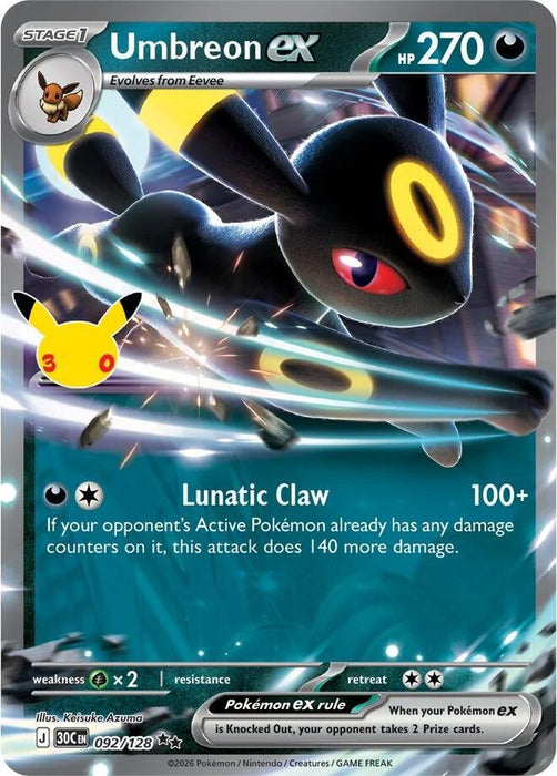 Pokemon: Umbreon ex - ME: 30th Celebration (30C)
