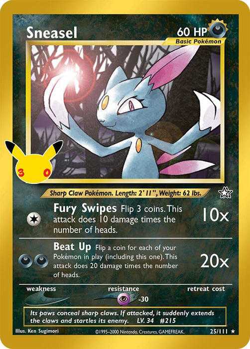 Pokemon: Sneasel 25/111 - ME: 30th Celebration (30C)