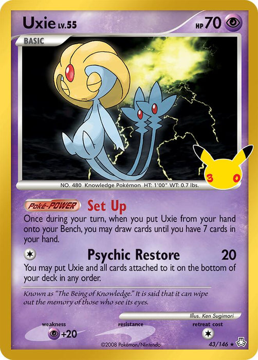 Pokemon: Uxie 43/146 - ME: 30th Celebration (30C)