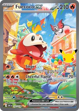 Pokemon: Fuecoco ex - 147/128 - ME: 30th Celebration (30C)