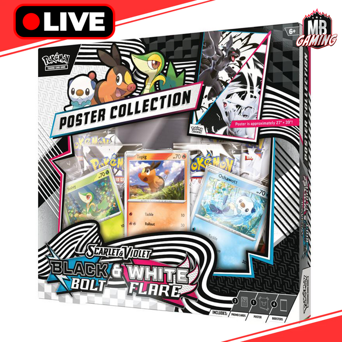 Pokemon: Scarlet & Violet 10.5 Black Bolt White Flare Unova Poster Collection