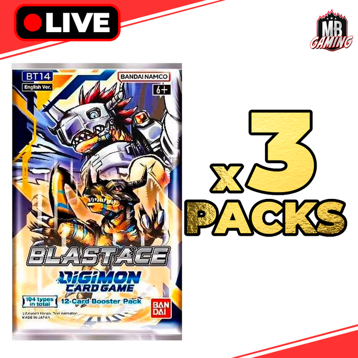 Digimon: Blast Ace Booster Pack [BT-14] x3