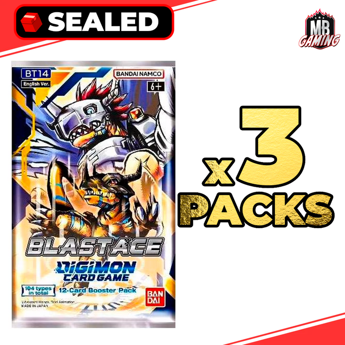 Digimon: Blast Ace Booster Pack [BT-14] x3