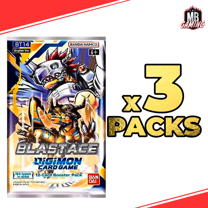 Digimon: Blast Ace Booster Pack [BT-14] x3