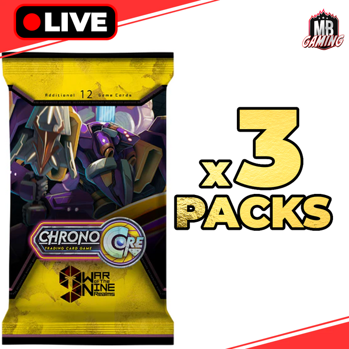 Chrono Core TCG: War of the Nine Realms Booster Pack x3