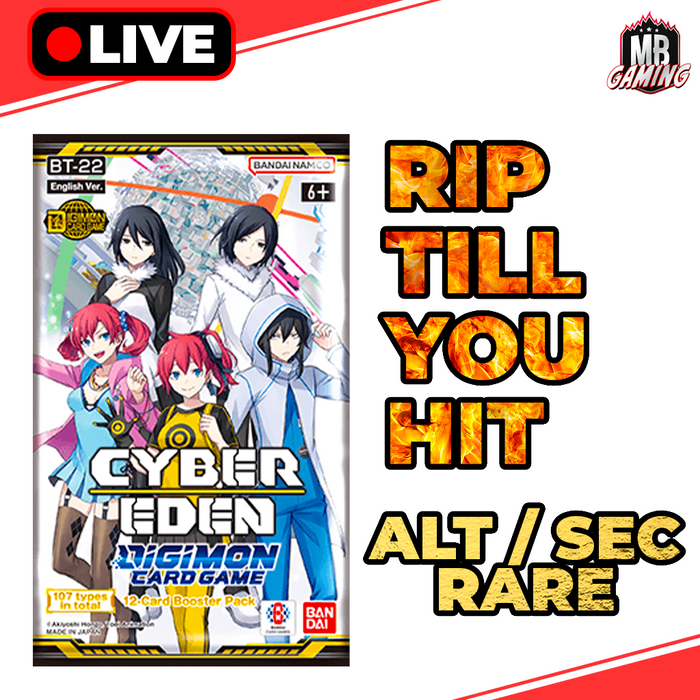 Digimon: Cyber Eden Booster Pack x3 [BT-22]