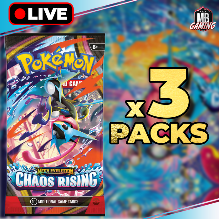 Pokemon: Mega Evolution Chaos Rising (ME04) Booster Pack x3