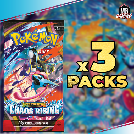 Pokemon: Mega Evolution Chaos Rising (ME04) Booster Pack x3