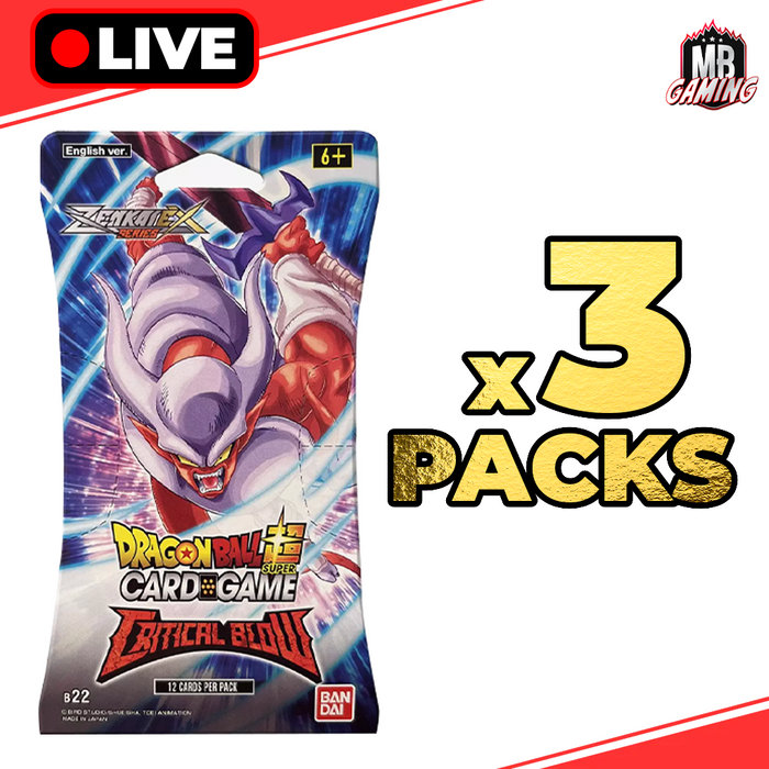 Dragon Ball Super: Critical Blow Booster Pack x3