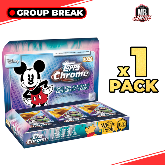 2026 Topps Disney Chrome Hobby Pack (LIVE GROUP BREAK)