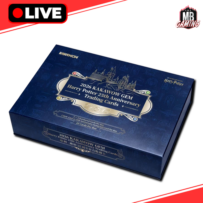 2026 Kakawow Gem Harry Potter 25th Anniversary Trading Cards Hobby Box