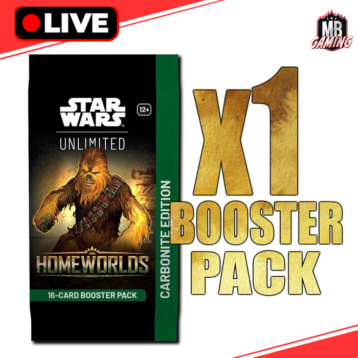 Star Wars Unlimited: Homeworlds Carbonite Booster Pack x1