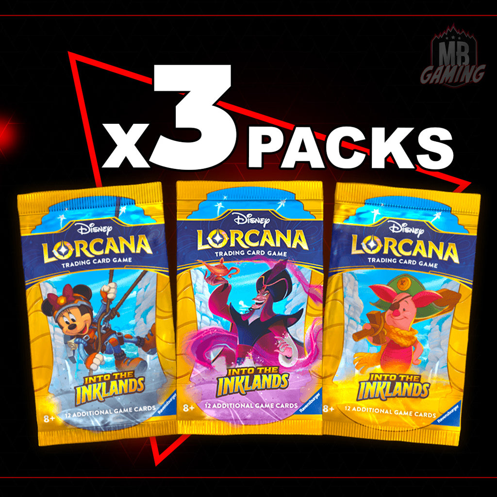 Disney Lorcana TCG: Into the Inklands Booster Pack x3