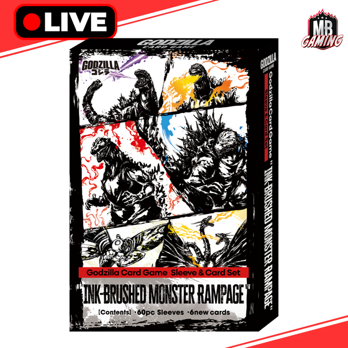 Godzilla Card Game: Sleeve and Card Set: Ink-Brushed Monster Rampage