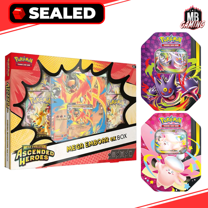Pokemon: Ascended Heroes ex Box & Moonlit Tins Bundle (Choose Your Bundle)
