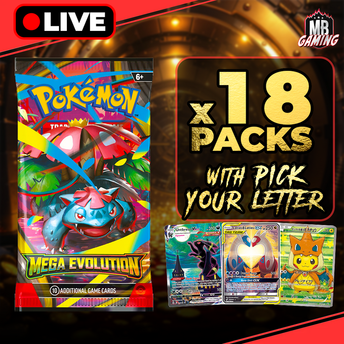 Pokemon: Mega Evolution Booster Packs + Pick Your Letter (Enigma)