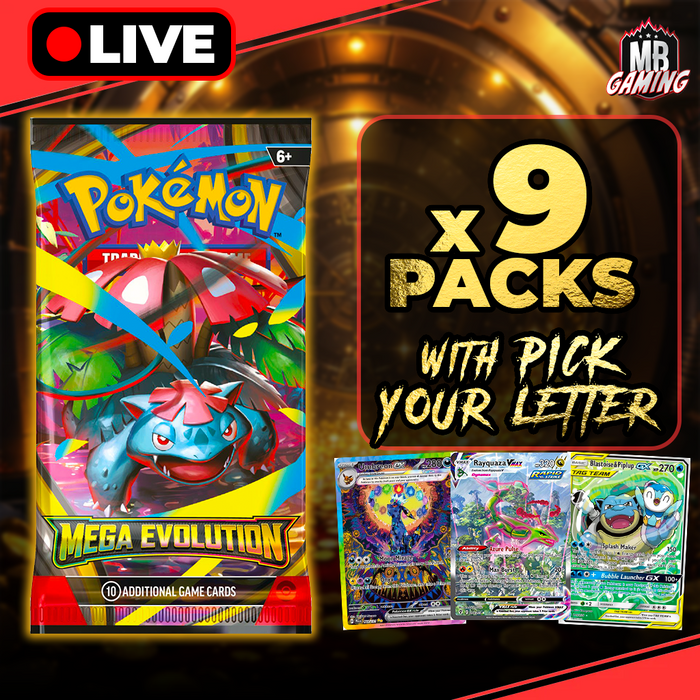 Pokemon: Mega Evolution Booster Packs + Pick Your Letter (Enigma)