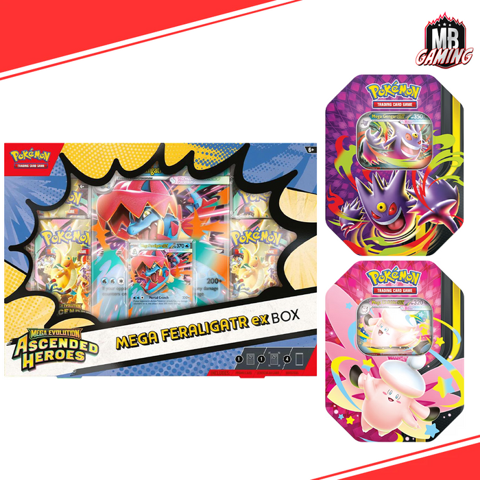 Pokemon: Ascended Heroes ex Box & Moonlit Tins Bundle (Choose Your Bundle)