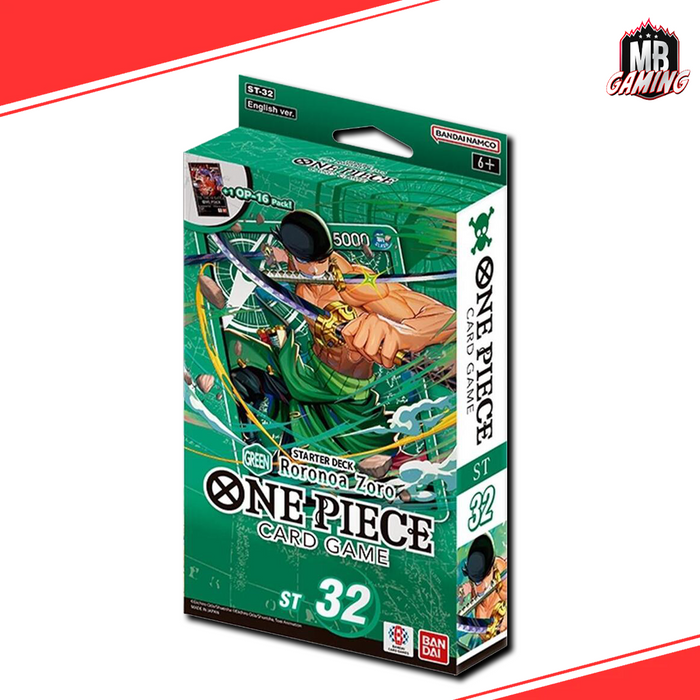 One Piece: GREEN Roronoa Zoro Starter Deck 32 (ST-32)