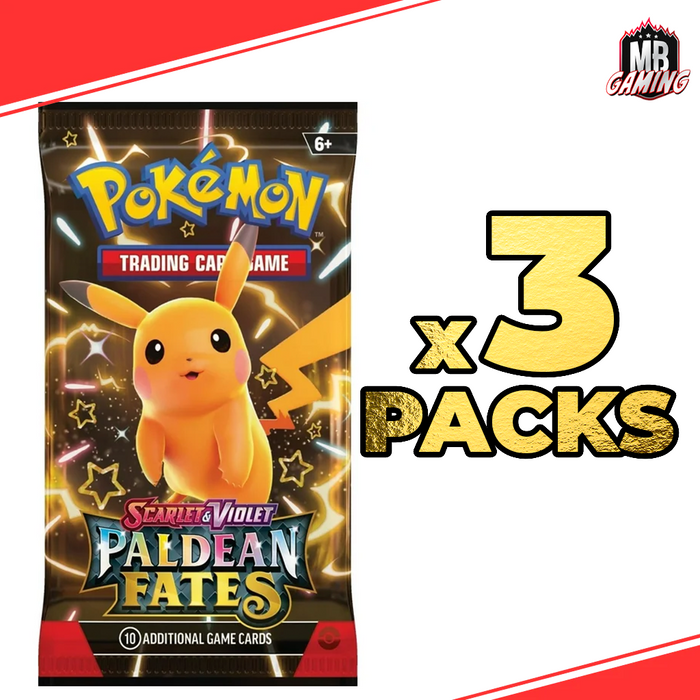 Pokemon: Paldean Fates Booster Pack x3