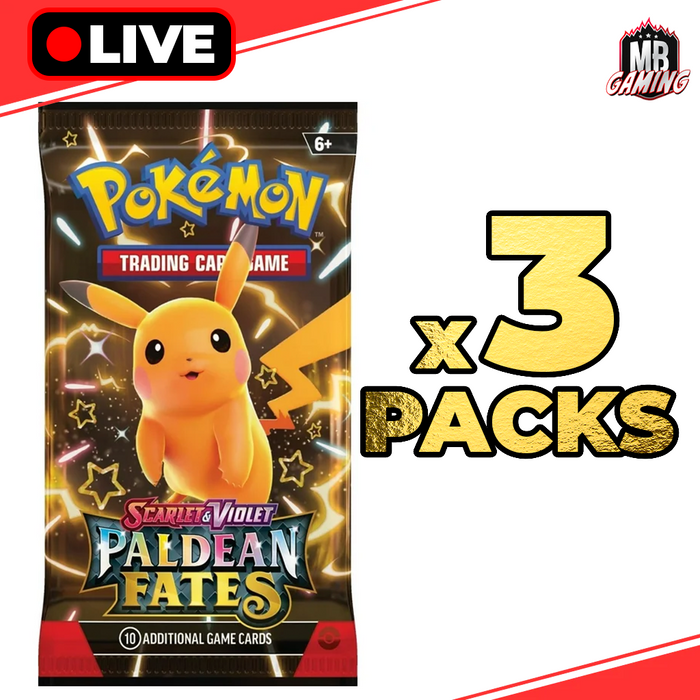 Pokemon: Paldean Fates Booster Pack x3
