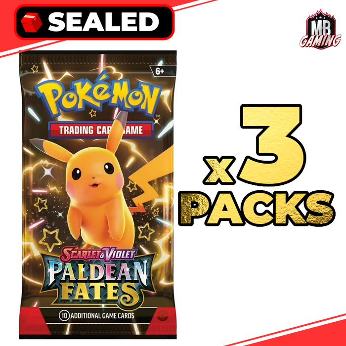 Pokemon: Paldean Fates Booster Pack x3