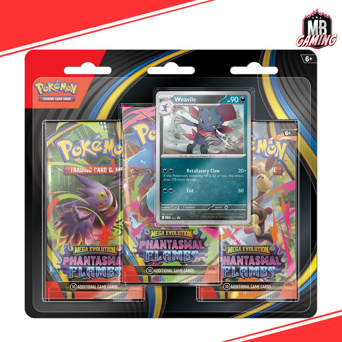 Pokemon: Phantasmal Flames 3-Pack Blister
