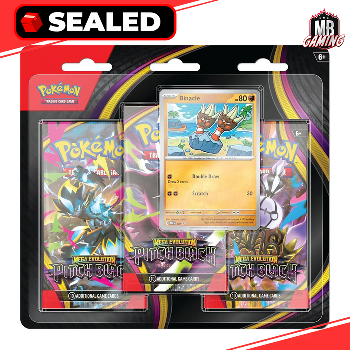 Pokemon: Mega Evolution Pitch Black (ME05) 3-Pack Blister