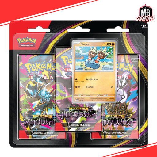 Pokemon: Mega Evolution Pitch Black (ME05) 3-Pack Blister