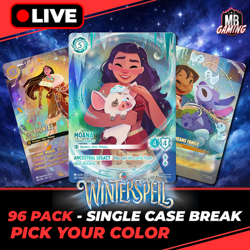 Lorcana: Winterspell - 96 Booster Pack Full Case Break - Pick Your Color