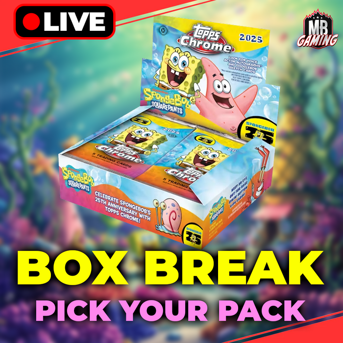 2025 Topps Chrome: Spongebob Hobby - Pick Your Pack - 1 Box Break