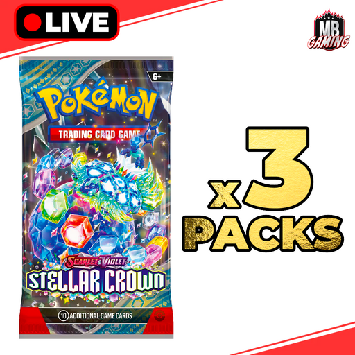 Pokemon: Stellar Crown Booster Pack x3