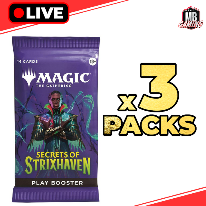 Magic The Gathering: SOS Secrets of Strixhaven Play Booster Pack x3