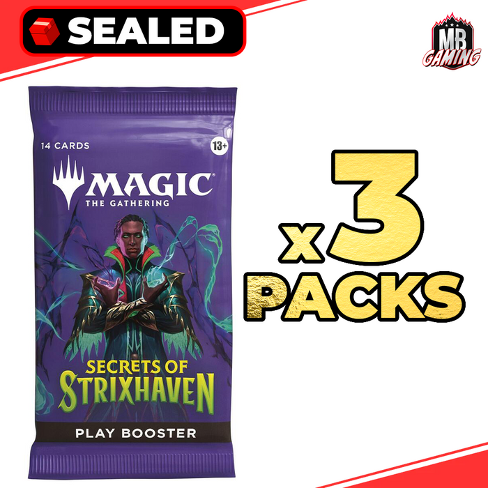 Magic The Gathering: SOS Secrets of Strixhaven Play Booster Pack x3