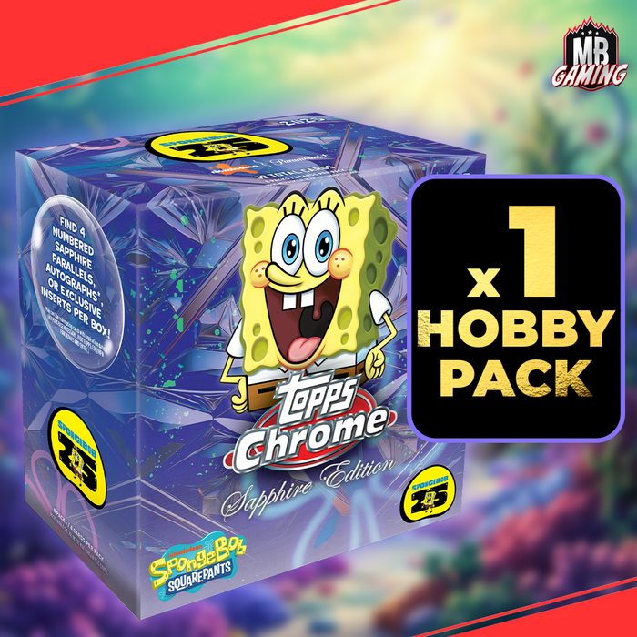 Topps: 2025 SpongeBob SquarePants Chrome Sapphire Hobby Pack (Choose Your Variant)