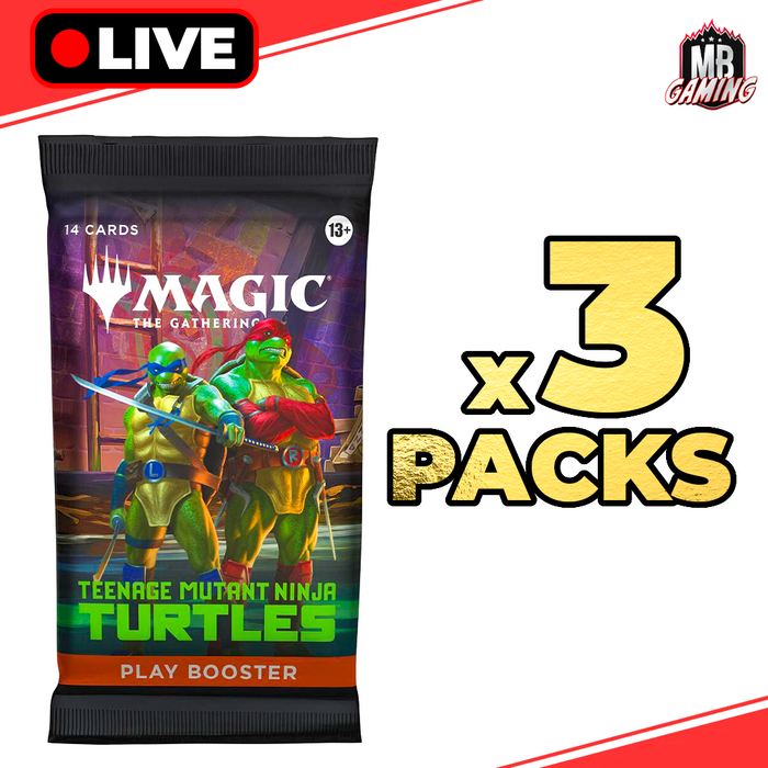 Magic The Gathering: Teenage Mutant Ninja Turtles Play Booster Pack x3