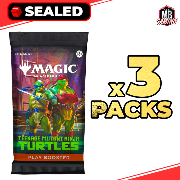 Magic The Gathering: Teenage Mutant Ninja Turtles Play Booster Pack x3