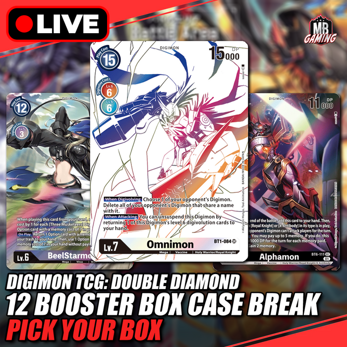 Digimon: Double Diamond (BT-06) - Pick Your Booster Box - Case Break