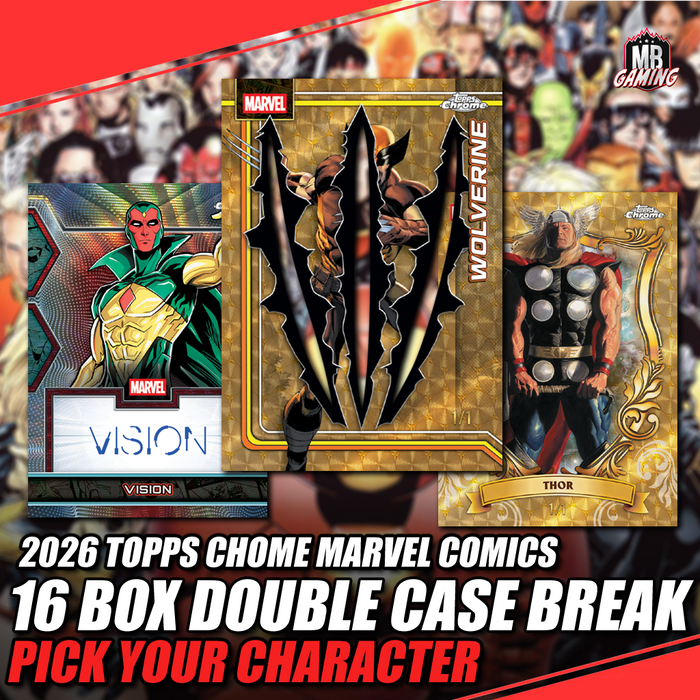 2026 Topps Chrome Marvel Comics - 16 Box Double Case Break - Pick Your Character